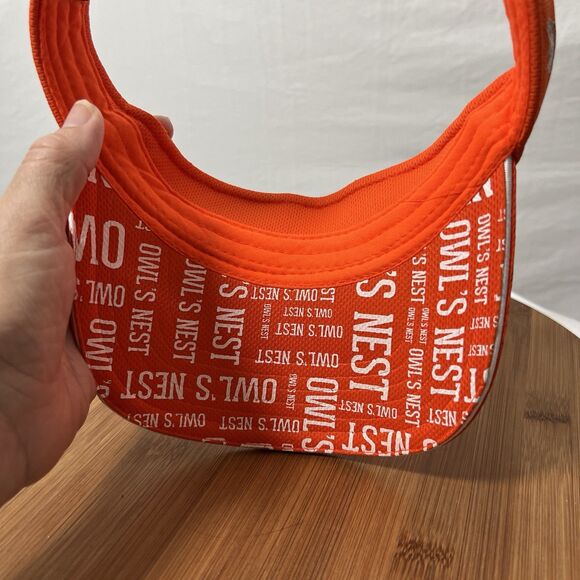 Hooters Orange Mesh Visor Hat Adjustable Adult Size Logo Embroidered Retro Cap - Picture 7 of 7